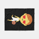 Basketball Boy Emoji Fleecedecke (Vorderseite (Horizontal))
