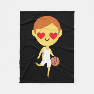 Basketball Boy Emoji Fleecedecke