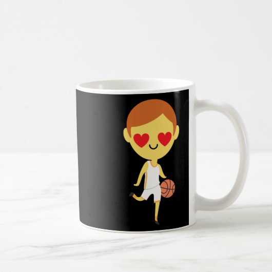Basketball Boy Emoji Kaffeetasse (Rechts)