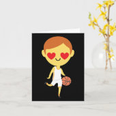 Basketball Boy Emoji Karte (Gelbe Blume)