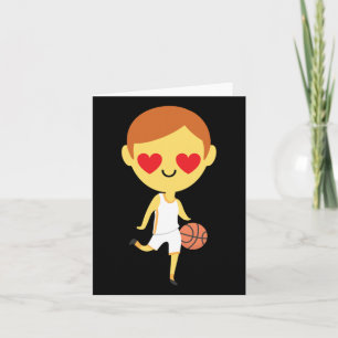 Basketball Boy Emoji Karte