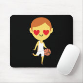 Basketball Boy Emoji Mousepad (Mit Mouse)
