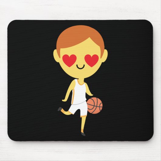 Basketball Boy Emoji Mousepad (Vorne)