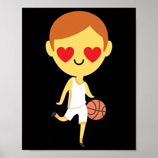 Basketball Boy Emoji Poster (Vorne)