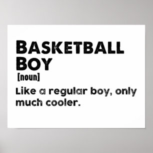 Basketball Boy Funny Dictionary Definition Boys Poster