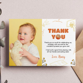 Basketball Boy Geburtstag Foto Danke Karte