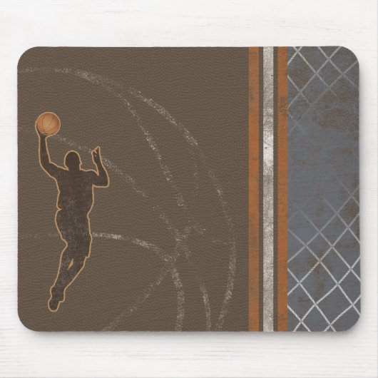 Basketball Boy Net Stripes Mousepad Maus Pad (Vorne)