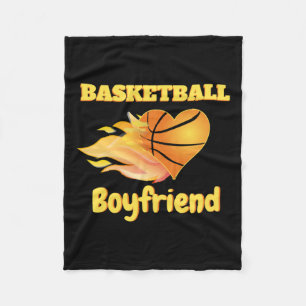 Basketball Boyfriend Fiery Heart Basketball Gesche Fleecedecke