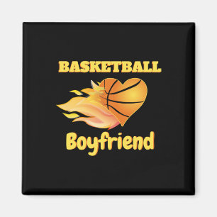 Basketball Boyfriend Fiery Heart Basketball Gesche Magnet