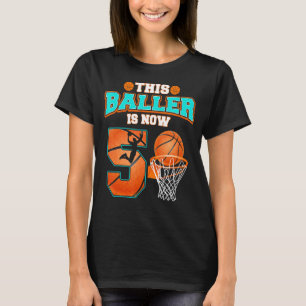 Basketball Boys 5. Geburtstag Dieser Baller ist je T-Shirt
