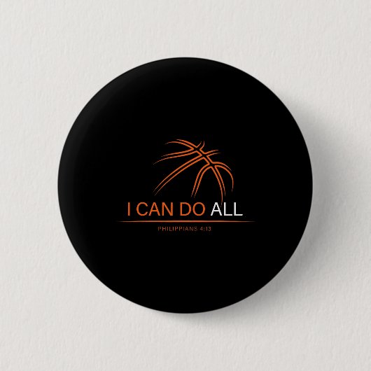 Basketball Boys Damen Männer Mädchen Geschenke Chr Button (Vorderseite)