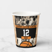 Basketball Boys Foto Geburtstagsparty Pappbecher (Rückseite)