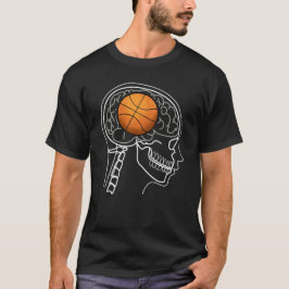 BASKETBALL BRAIN X-RAY T - Shirt Design for Men