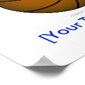 Basketball - braun/blau poster (Ecke)