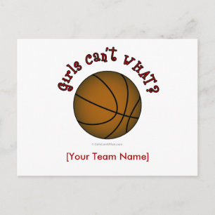 Basketball - braun/rot postkarte