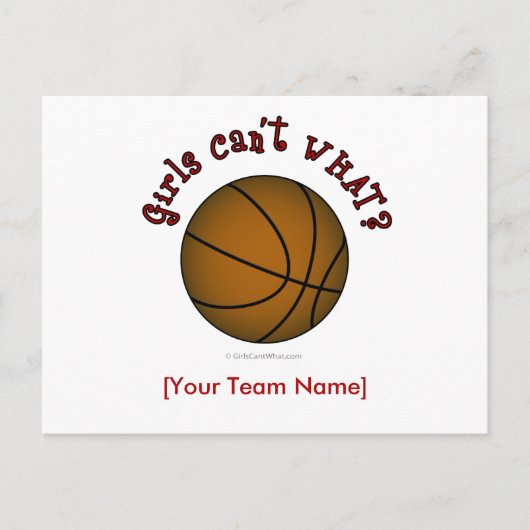 Basketball - braun/rot postkarte (Vorderseite)