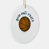 Basketball - Brawn/Sky Blue Keramik Ornament (Rechts)