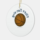 Basketball - Brawn/Sky Blue Keramik Ornament (Links)