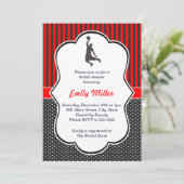Basketball Bridal Dusche Einladung (Stehend Vorderseite)