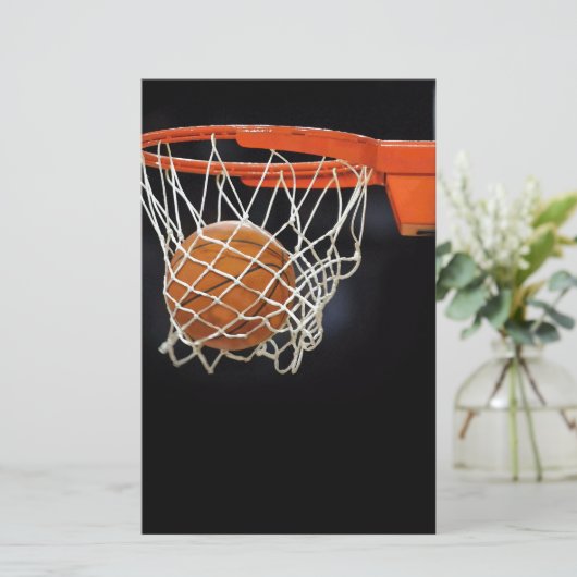 Basketball Briefpapier (Stehend Vorderseite)