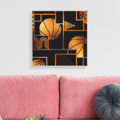 Basketball Bronze Abstrakt Leinwanddruck (Insitu (Wohnzimmer))