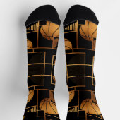 Basketball Bronze Abstrakt Socken (Oben)
