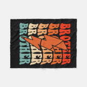 Basketball Brother Retro Groovy Blitzschlag Fleecedecke (Vorderseite (Horizontal))