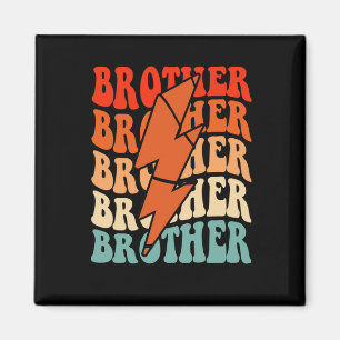 Basketball Brother Retro Groovy Blitzschlag Magnet
