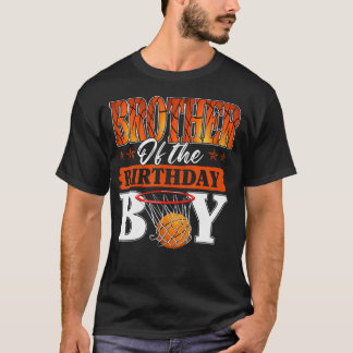 Basketball-Bruder des Geburtstagsjungen-Familie T-Shirt