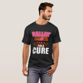 Basketball Brustkrebs Monat Rosa Ribb T-Shirt (Vorne ganz)
