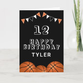 Basketball Bunt Bunting Flags Kindergeburtstag Car Karte (Vorderseite)