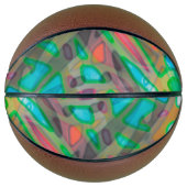 Basketball Buntes festes Glas (Vorderseite)