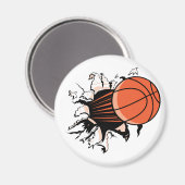 Basketball Burst Magnet (Vorderseite/Rückseite)