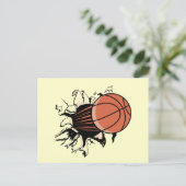 Basketball Burst T - Shirt und Geschenke Postkarte (Stehend Vorderseite)