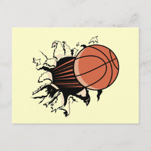 Basketball Burst T - Shirt und Geschenke Postkarte