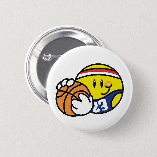 Basketball Button (Vorne & Hinten)