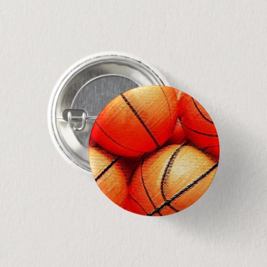 Basketball Button (Vorne & Hinten)