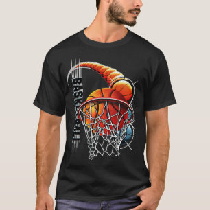 Basketball-Cartoon T-Shirt