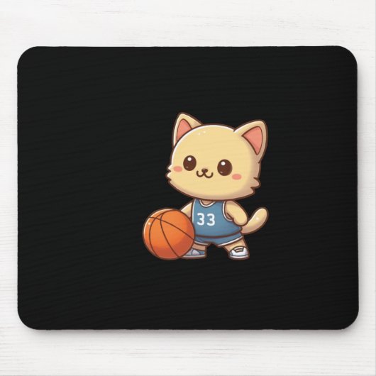 Basketball Cat Ba Mousepad (Vorne)