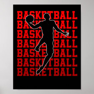 Basketball Champion Basketball Spieler Fans Retro Poster