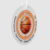 Basketball Champion Monogram Ornament (Vorderseite)