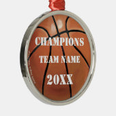 Basketball-Champions-Medaille Silbernes Ornament (Rechts)