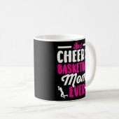 Basketball Cheer Graphic Women Mama Cheerleader Kaffeetasse (VorderseiteRechts)