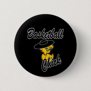 Basketball Chick #4 Button