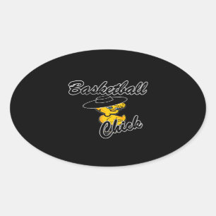 Basketball Chick #4 Ovaler Aufkleber
