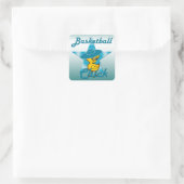 Basketball Chick #7 Quadratischer Aufkleber (Tasche)