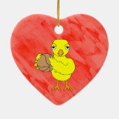 Basketball Chick Keramik Ornament (Hinten)