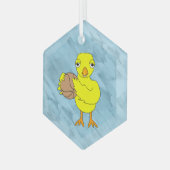 Basketball Chick Ornament Aus Glas (Vorderseite Links)
