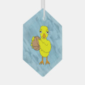 Basketball Chick Ornament Aus Glas (Vorderseite Rechts)