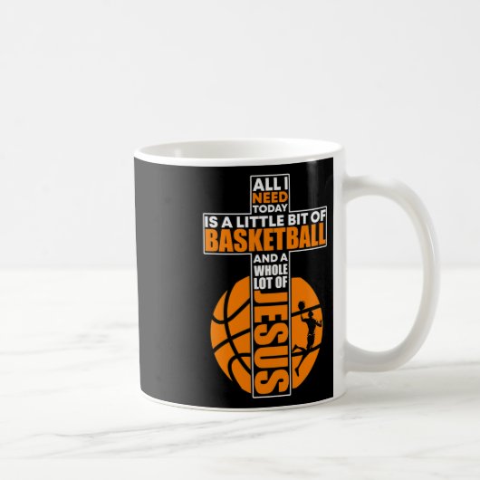 Basketball Christlich Cross Kaffeetasse (Rechts)